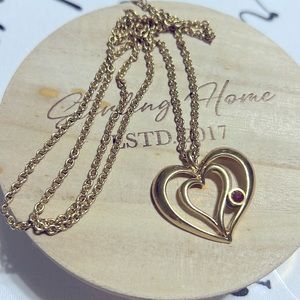 gold plated heart ❤️ necklace